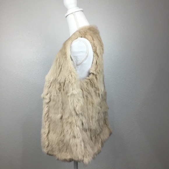 𝅺ELLISON Luxurious Rabbit Fur Vest Size Small - Picture 4 of 7